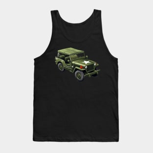 Army Jeep Isometric View Tank Top